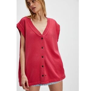 OVERSIZED Free People Life Clothing Co. Bobby Vest